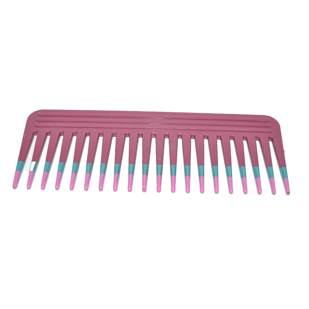 Vtg 80s 90s Mebco Sund Haaren Twice Dipped Wide Tooth Detangling Comb purple